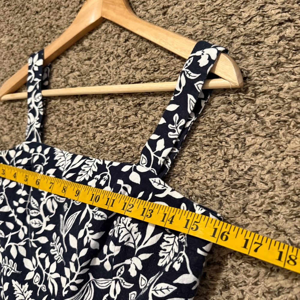 Ann Taylor Factory Black White Floral Print romper Size 2 Square Neck Sleeveless - Picture 5 of 7